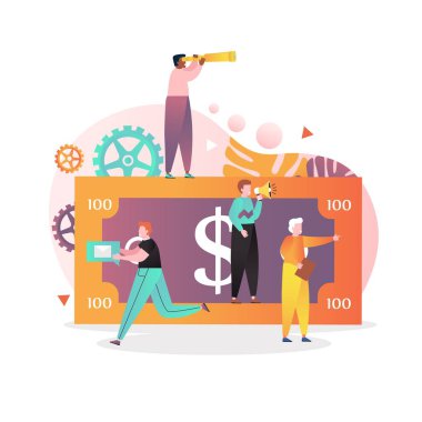 Web banner, web sitesi sayfası için Para promosyon vektör kavramı