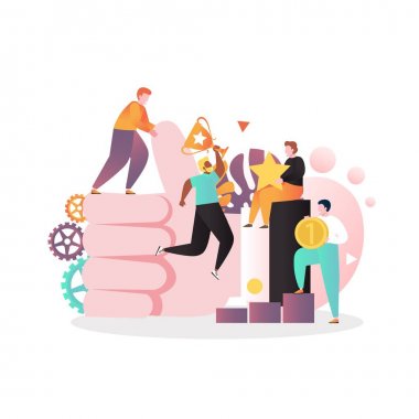 Web banner, web sitesi sayfası için başarılı vektör kavramı