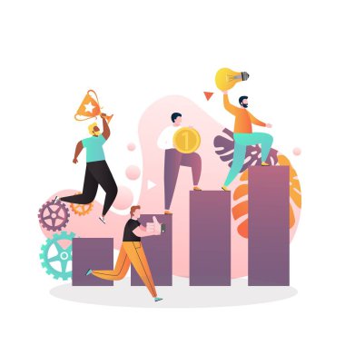 Web banner, web sitesi sayfası için başarılı vektör kavramı