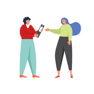 İş ekibi karakterleri, vektör düz izole illüstrasyon