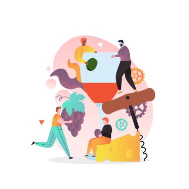 Web banner, web sitesi sayfası için şarap vektör kavramı