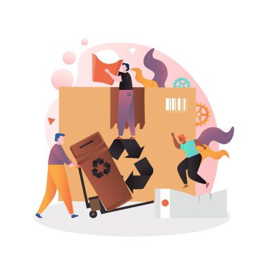 Web banner, web sitesi sayfası için Çöp vektör kavramı
