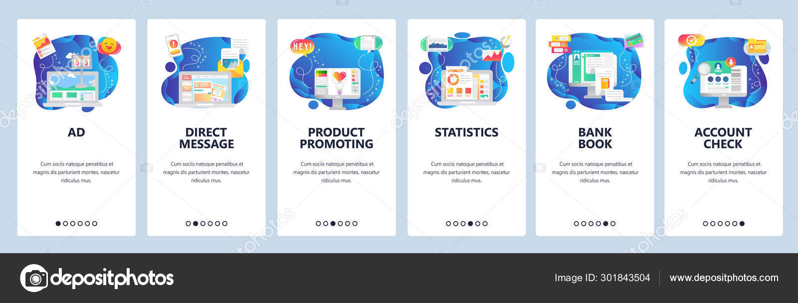 Mobile app onboarding screens. Marketing and advertisement Pertaining To Mobile Book Report Template