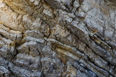 Kaya, antik çökeller kat arka plan. Katmanlı taş.