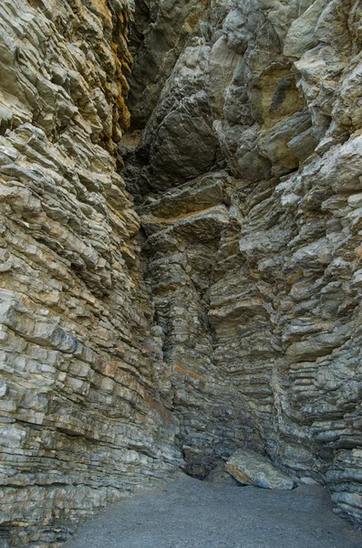 Rock Pozadí Vrstvách Dávných Sedimentů Vrstvený Kámen — Stock fotografie