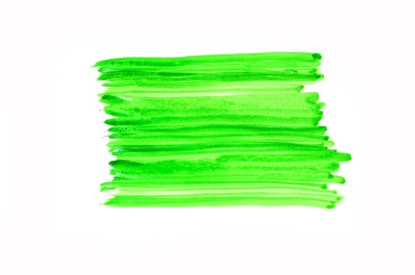 Mancha Verde Pintada Com Aquarela Fundo Branco — Fotografia de Stock