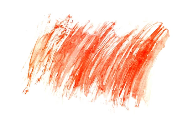 Mancha Vermelha Pintada Com Aquarela Fundo Branco — Fotografia de Stock