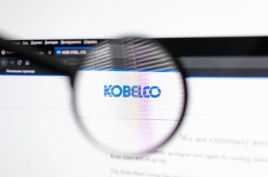 Kostanay, Kazakistan, Mart 12, 2019, Kobelco, önde gelen Japon çelik şirketleri web sitesi sitesi.