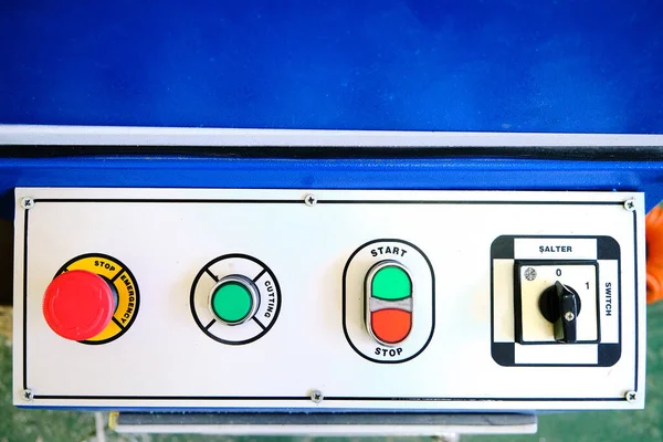 Machine Control Panel Buttons Switches — Stock Photo, Image
