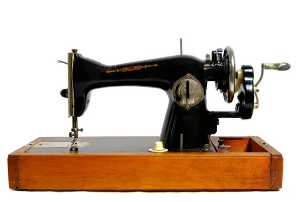 Old Retro Vintage Sewing Machine White Background Royalty Free Stock Images