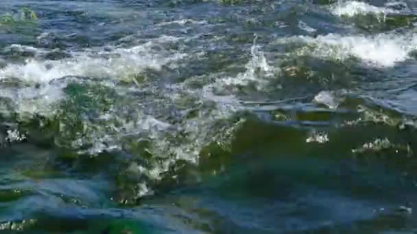 急流汹涌的发泡水流 — 图库视频影像