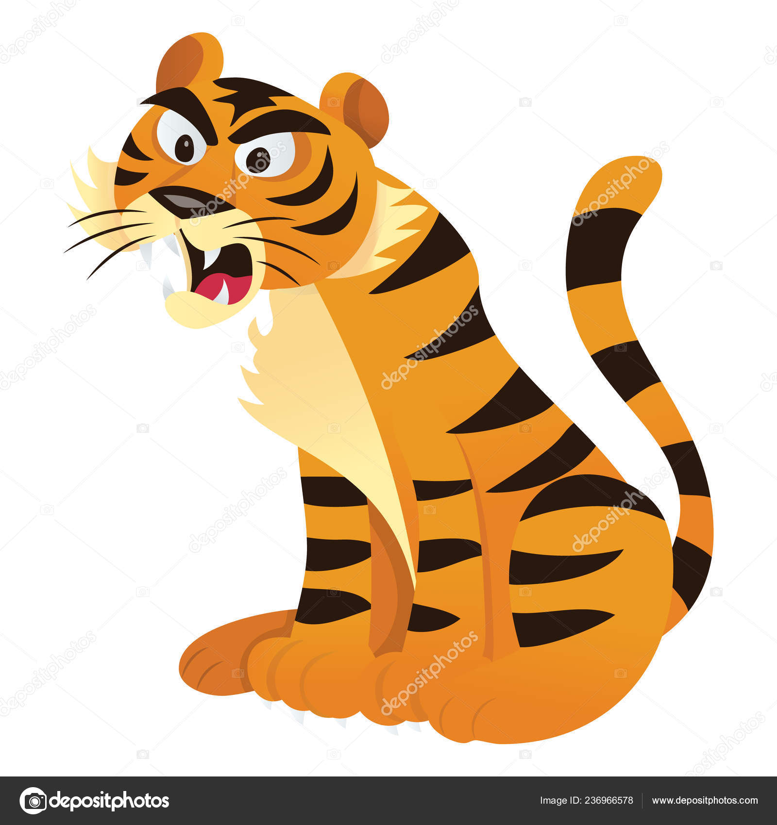 3d Rendered Illustration Of Sitting Tiger Cartoon Character Stock Photo,  Picture and Royalty Free Image. Image 53977474.