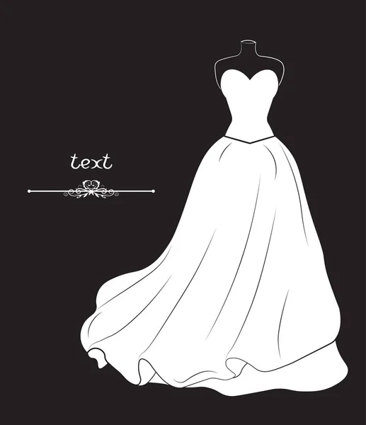 Vestido de noiva — Vetor de Stock