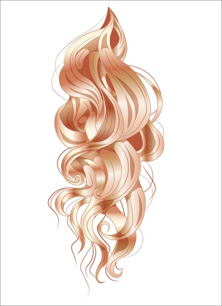 Hair golden — Stock Vector