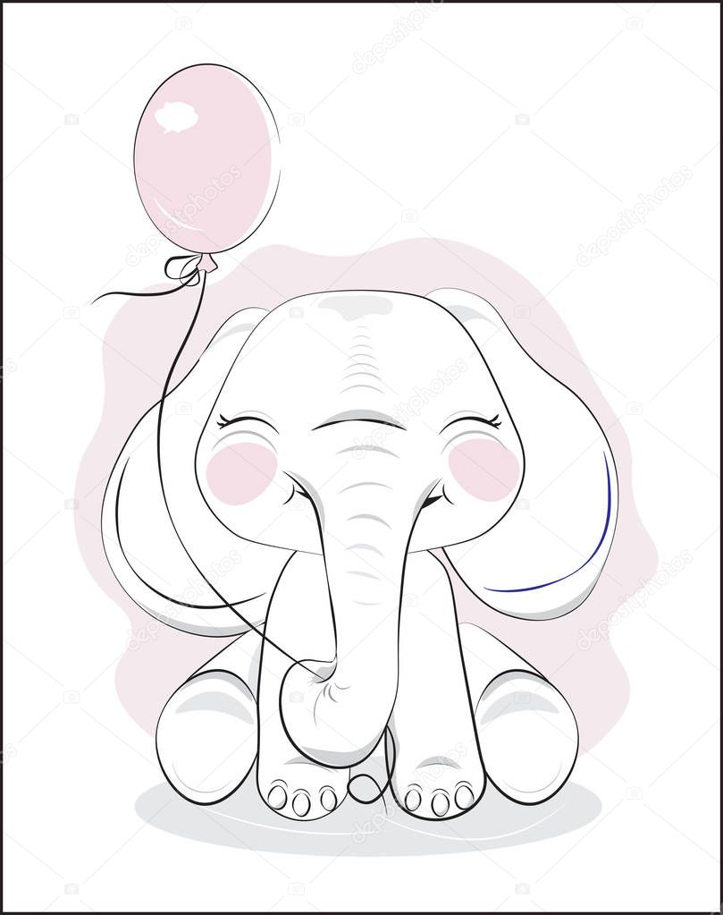 elephant with balloon