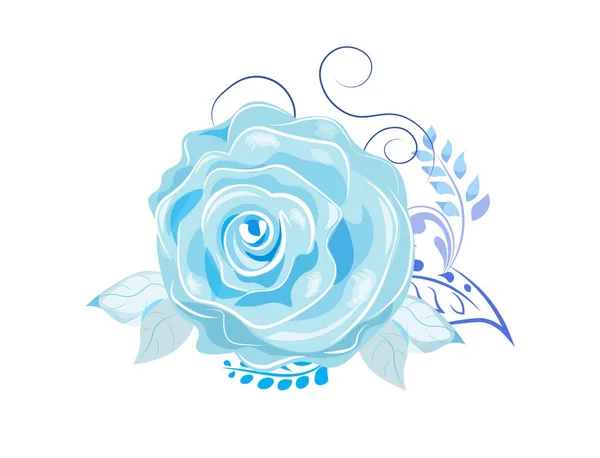 Modrá růže vzorek — Stockový vektor
