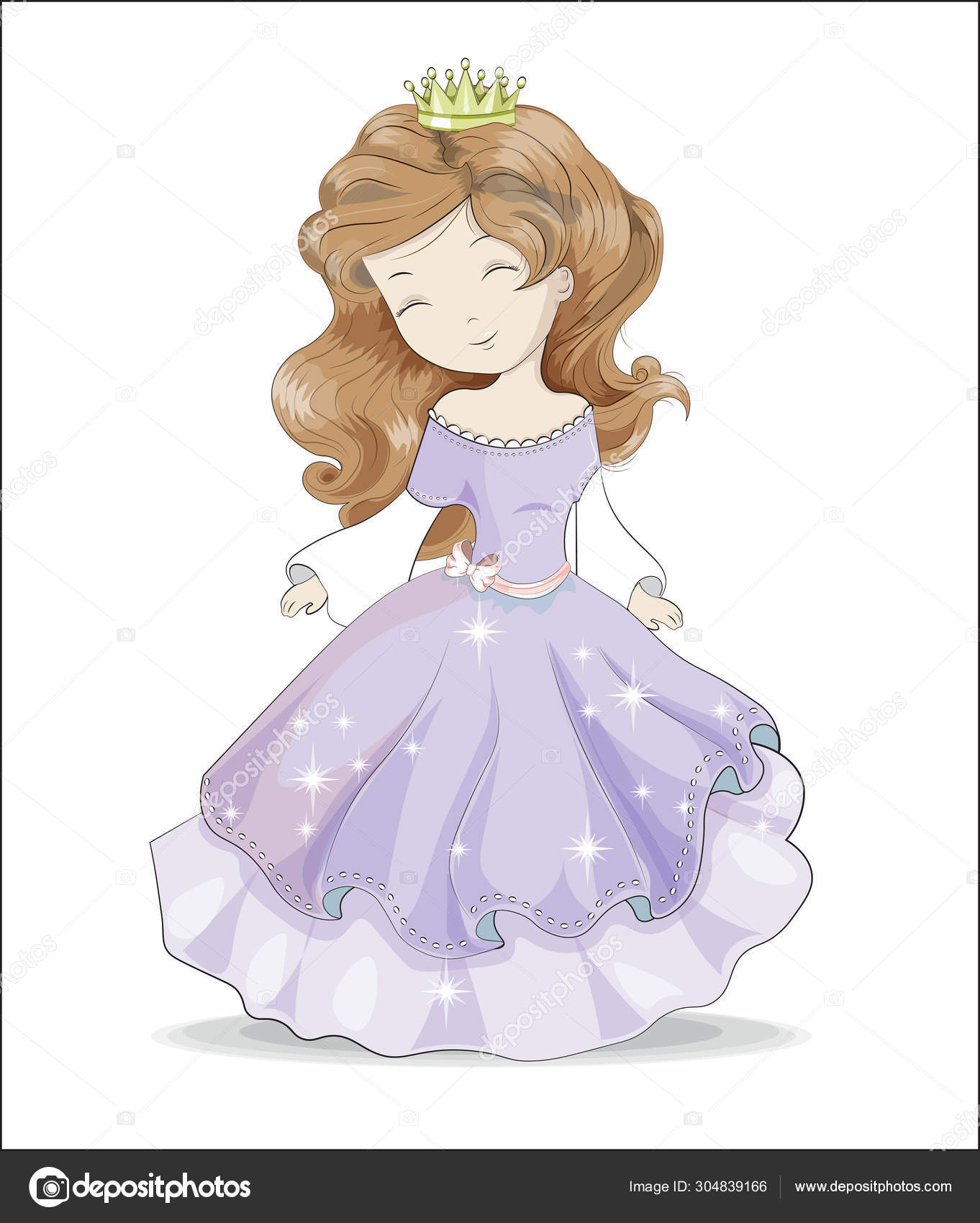 princess with purple dress