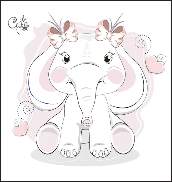 Elefante con arco — Archivo Imágenes Vectoriales
