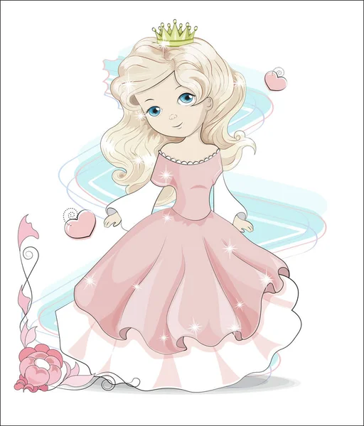 Lilla prinsessan — Stock vektor
