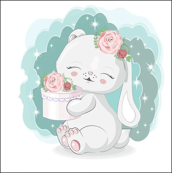 hediye kutusu ile tavşan