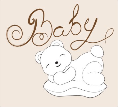 Uyuyan oyuncak ayı boyama kitabı