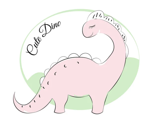 Bonito Rosa Cartoon Dinossauro Unicórnio Diplodocus Arco Íris