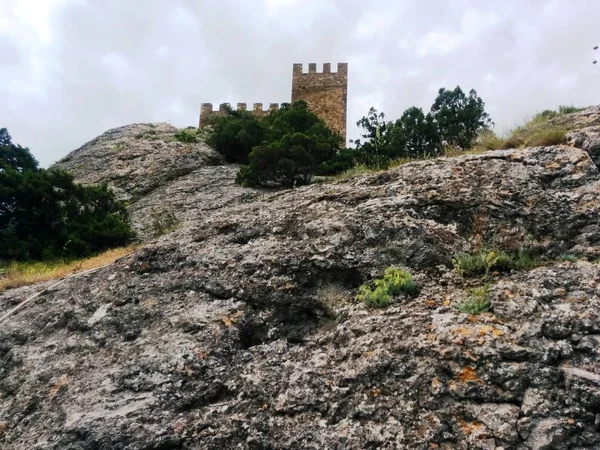 Ceneviz Kalesi Kırım Cumhuriyeti Karadeniz — Stok fotoğraf