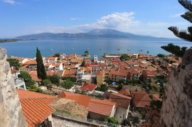 Lepanto, Yunanistan - 18 Temmuz 2019: Lepanto panoraması