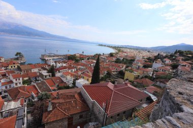 Lepanto, Yunanistan - 18 Temmuz 2019: Lepanto panoraması