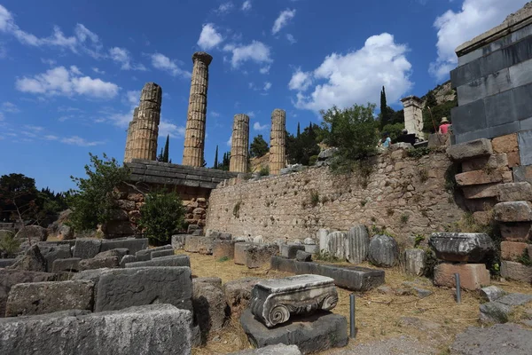 Delphi Grécia Julho 2019 Sítio Arqueológico Delphi Sede Oráculo Deus — Fotografia de Stock