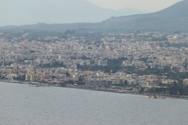 Calamata, Yunanistan - 24 Temmuz 2019: Messenia'daki Calamata şehri