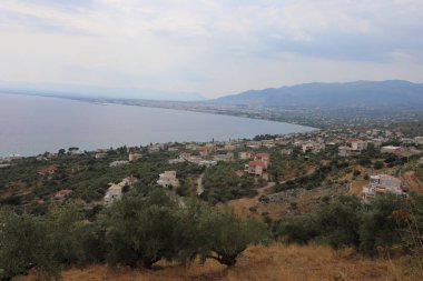 Calamata, Yunanistan - 24 Temmuz 2019: Messenia'daki Calamata şehri