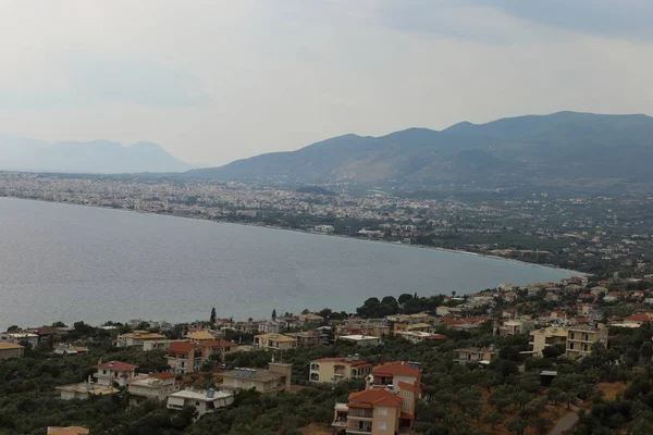 Calamata, Yunanistan - 24 Temmuz 2019: Messenia'daki Calamata şehri