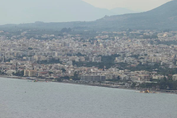 Calamata, Yunanistan - 24 Temmuz 2019: Messenia'daki Calamata şehri