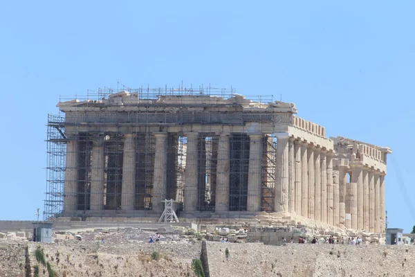 Atenas Grecia Julio 2019 Acrópolis Atenas Patrimonio Unesco Con Partenón — Foto de Stock