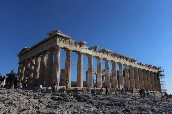 Atenas Grecia Julio 2019 Acrópolis Atenas Patrimonio Unesco Con Partenón — Foto de Stock