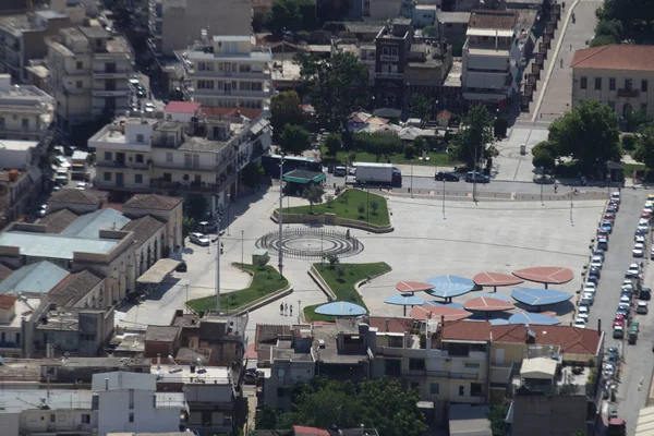 Argos, Yunanistan - 25 Temmuz 2019: Mora'daki Argos şehri