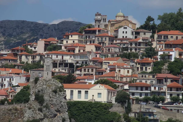 Arachova Yunanistan Temmuz 2019 Arachova Kasabasının Panorama Fotoğrafı — Stok fotoğraf