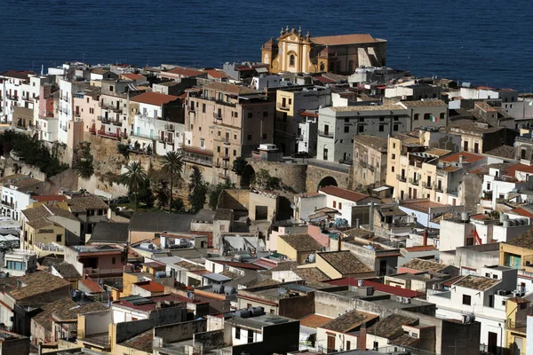 Castellammare Del Golfo Olaszország Június 2016 Áttekintés Tengerparti Város Castellammare — Stock Fotó