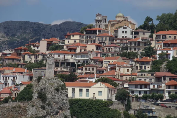 Arachova Grecia Julio 2019 Foto Panorámica Ciudad Arachova — Foto de Stock