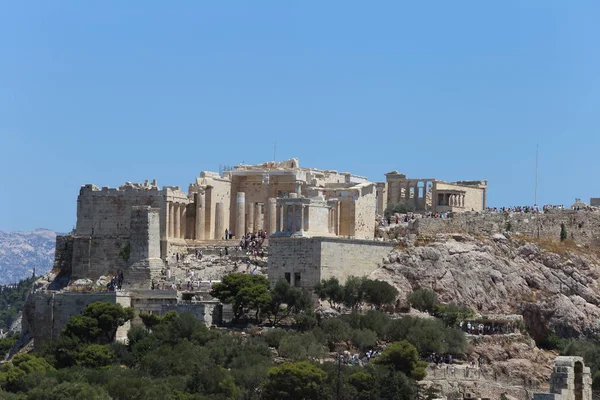 Atene Grecia Luglio 2019 Partenone Sull Acropoli Atene Patrimonio Dell — Foto Stock