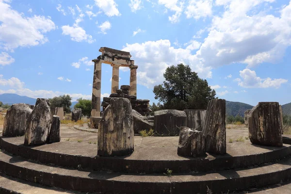 デルファイ ギリシャ 2019年7月19日 デルファイの考古学的遺跡 神アポロの神の神の座席 — ストック写真