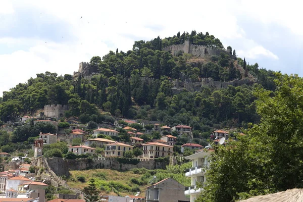 Lepanto Yunanistan Temmuz 2019 Sahilden Görülen Köyün Panoraması — Stok fotoğraf