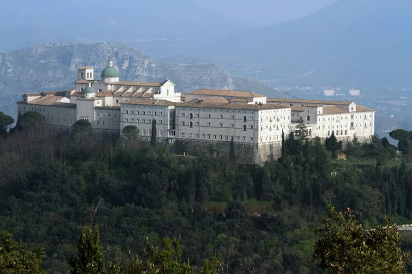 Vista Aerea Dell Abbazia Montecassino Nincs Magyar Neve — Stock Fotó