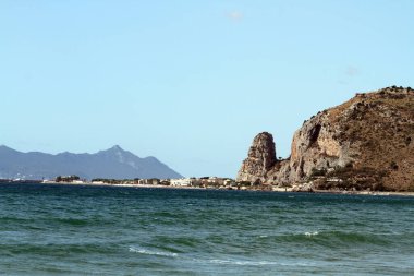 Terracina - 3 Eylül 2017: Deniz manzaralı şehir