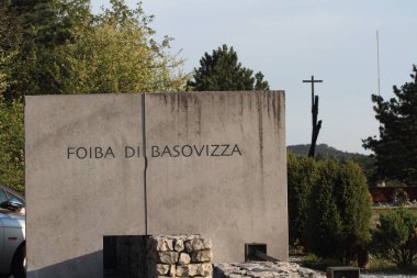 Trieste, İtalya - 22 Nisan 2017: Ulusal bir anıt olan Foiba di Basovthe