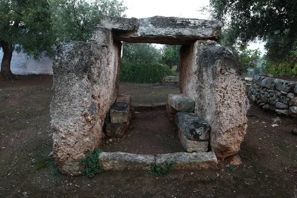 Fasano Talya Ekim 2010 Pisco Marano Bölgesinde Montalbano Nun Megalitik — Stok fotoğraf