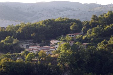 San Vittore del Lazio, 19 Ağustos 2020 - Radicosa köyündeki evler