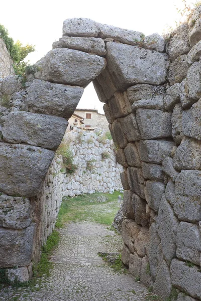 Arpino Itália Setembro 2020 Arco Redondo Entrada Antiga Cidade Acrópole — Fotografia de Stock