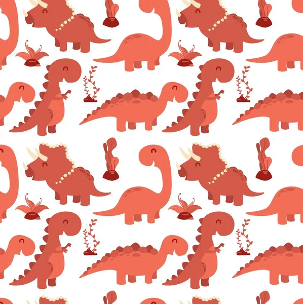 Çizgi film dinozorlar ile şirin seamless modeli